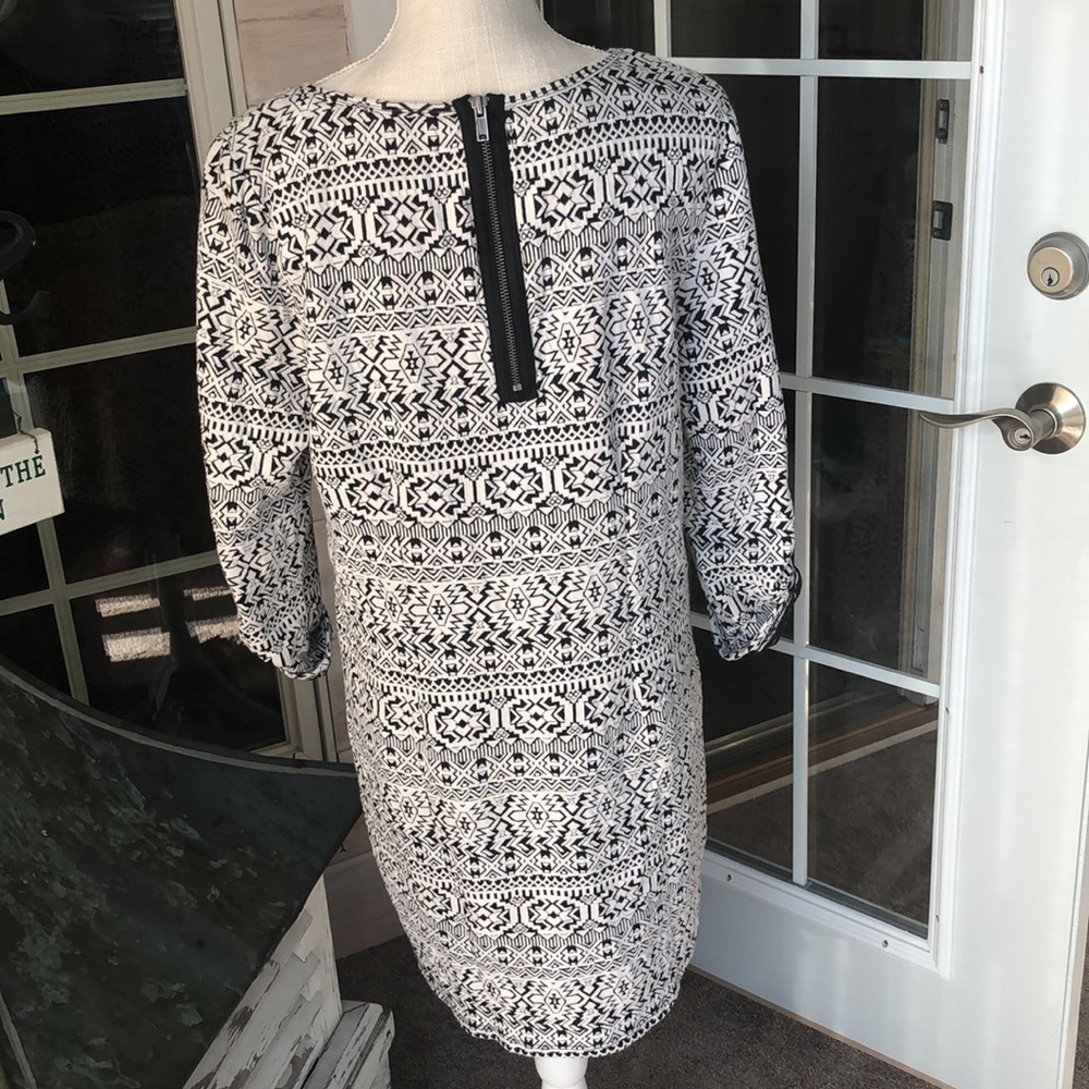 Maurices Black and‎ White Aztec Dress - Picture 3 of 7
